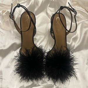 Sam Edelman Black Feather Heels